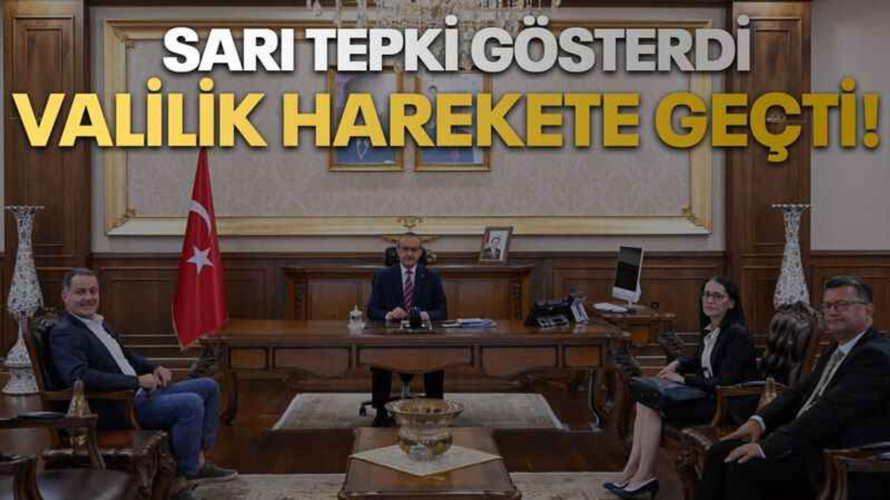 Sarı tepki gösterdi Valilik harekete geçti!